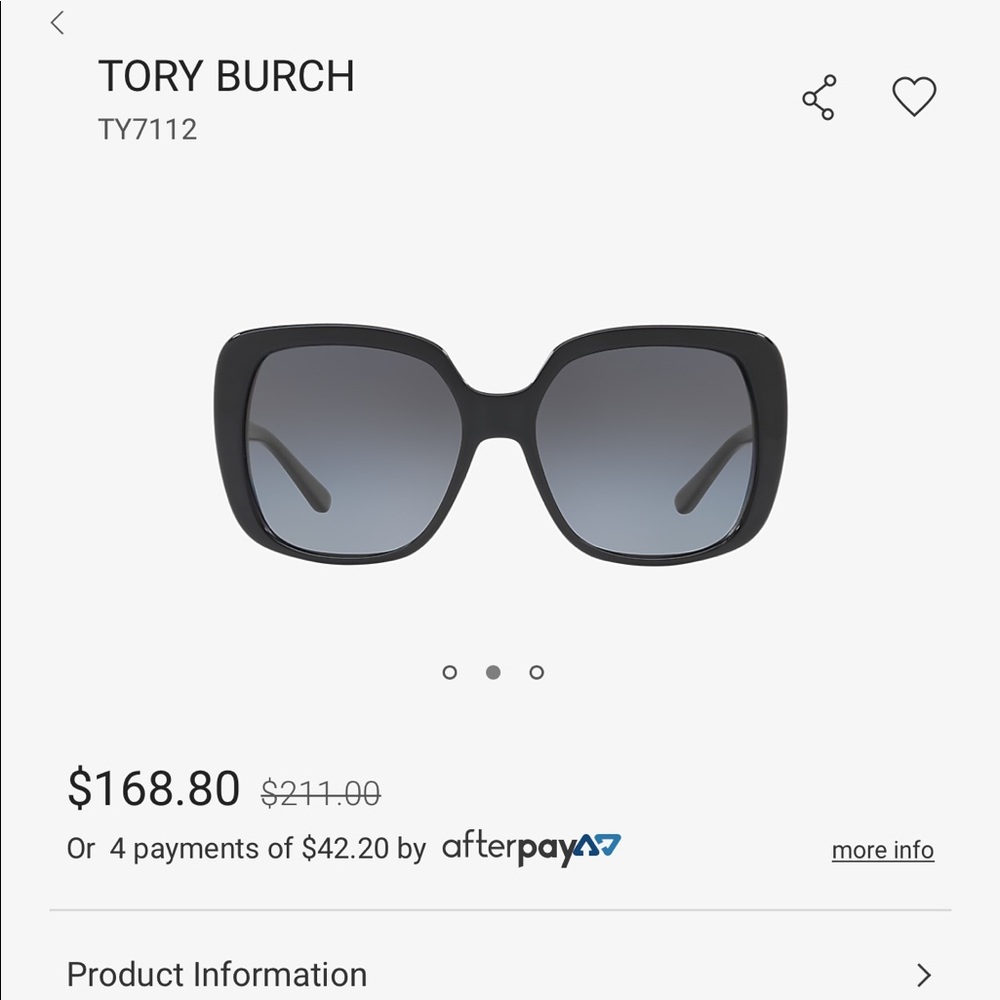 Tory Burch authentic sunglasses woman